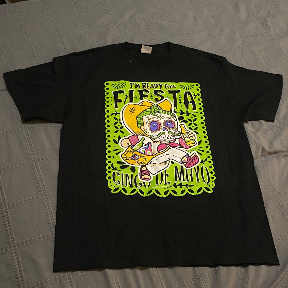 Black Fiesta Graphic T-Shirt